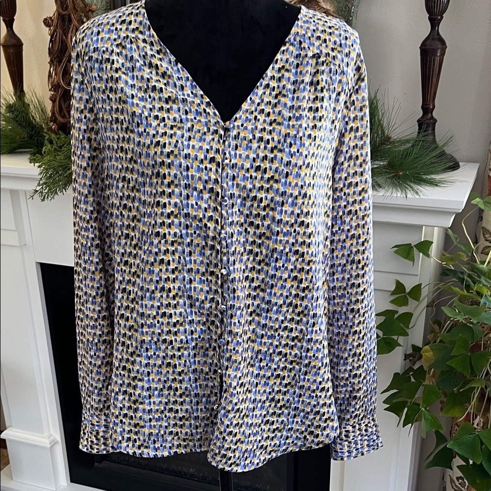 Liz Claiborne Multicolor Patterned Blouse
